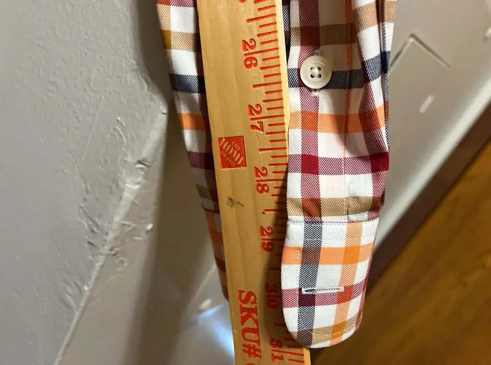 Orvis Men's Trim Fit Long Sleeve Button-Down Plaid Shirt